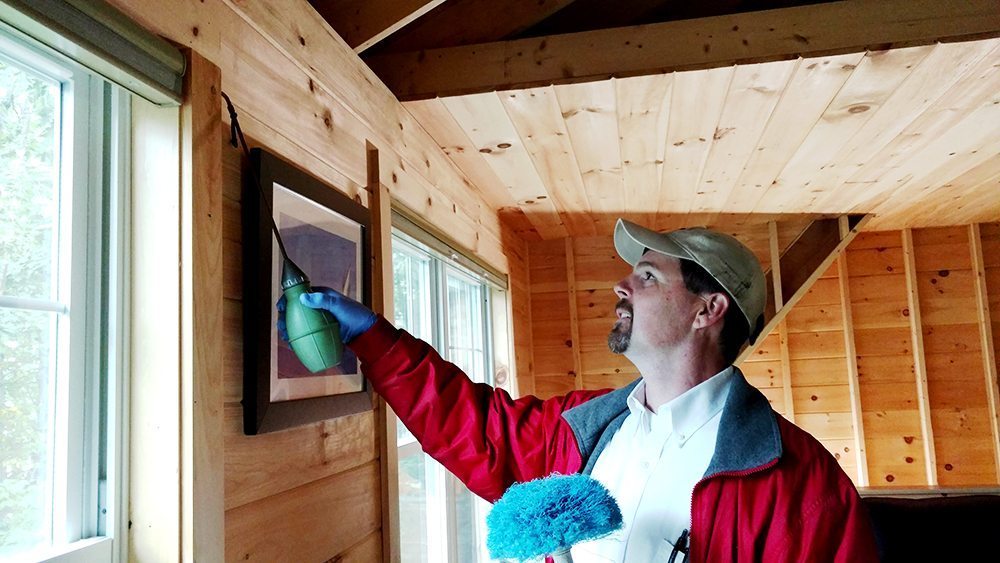 Modern Pest Professional working