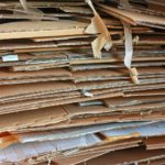Stack of used cardboards